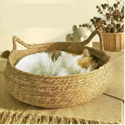 Panière pour chat - Cocoon Rotin Pur Le Comptoir du Félin